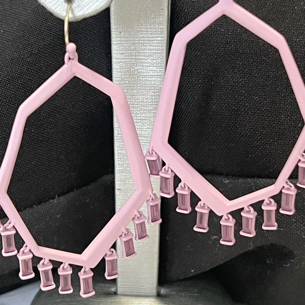 NWT Kendra Scott RARE & Retired Thomas Earrings Lilac Perfectly FABULOUS! - Picture 9 of 10